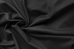 ткань костюмная шерсть чёрного цвета Италия