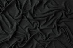 ткань трикотаж черного цвета (тонкий) Италия