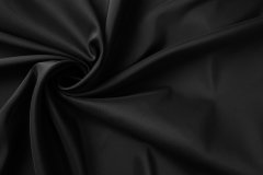 ткань черный подклад с эластаном подклад полиэстер однотонная черная Италия