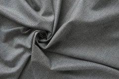 ткань серая шерсть с кашемиром в клетку (гусиная лапка) костюмно-плательная шерсть в клетку серая Италия