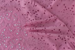 ткань шитье светло-розовое с цветами Италия