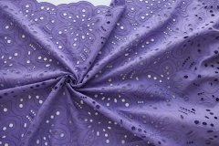 ткань шитье фиолетовое (сиреневое) с цветами Италия